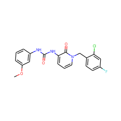 COc1cccc(NC(=O)Nc2cccn(Cc3ccc(F)cc3Cl)c2=O)c1 ZINC000064539316