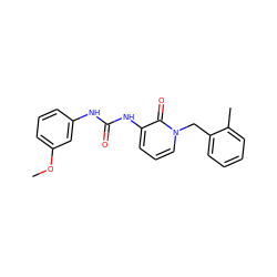 COc1cccc(NC(=O)Nc2cccn(Cc3ccccc3C)c2=O)c1 ZINC000064527206