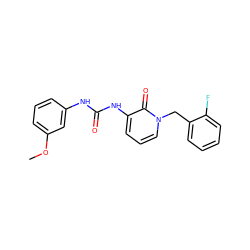 COc1cccc(NC(=O)Nc2cccn(Cc3ccccc3F)c2=O)c1 ZINC000064511920