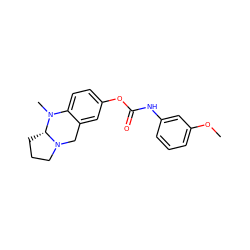 COc1cccc(NC(=O)Oc2ccc3c(c2)CN2CCC[C@@H]2N3C)c1 ZINC000095571955