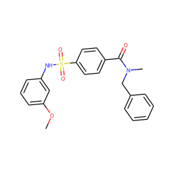 COc1cccc(NS(=O)(=O)c2ccc(C(=O)N(C)Cc3ccccc3)cc2)c1 ZINC000299821312