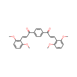 COc1cccc(OC)c1/C=C/C(=O)c1ccc(C(=O)/C=C/c2c(OC)cccc2OC)cc1 ZINC000169306877