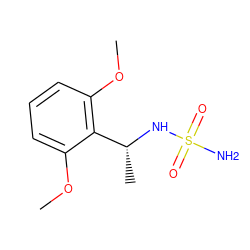 COc1cccc(OC)c1[C@@H](C)NS(N)(=O)=O ZINC000473132382