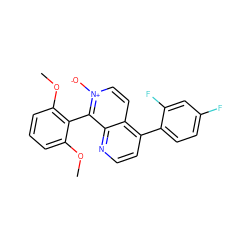 COc1cccc(OC)c1-c1c2nccc(-c3ccc(F)cc3F)c2cc[n+]1[O-] ZINC000073160480