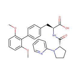 COc1cccc(OC)c1-c1ccc(C[C@H](NC(=O)[C@@H]2CCCN2c2ccccn2)C(=O)O)cc1 ZINC000013445593