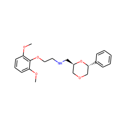 COc1cccc(OC)c1OCCNC[C@@H]1COC[C@@H](c2ccccc2)O1 ZINC000040954409