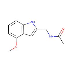 COc1cccc2[nH]c(CNC(C)=O)cc12 ZINC000013781148