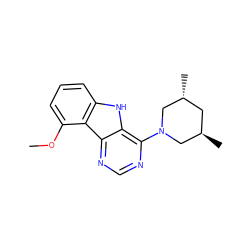 COc1cccc2[nH]c3c(N4C[C@H](C)C[C@@H](C)C4)ncnc3c12 ZINC000000540306