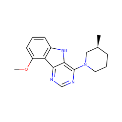 COc1cccc2[nH]c3c(N4CCC[C@H](C)C4)ncnc3c12 ZINC000000534574