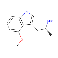 COc1cccc2[nH]cc(C[C@@H](C)N)c12 ZINC000020269443