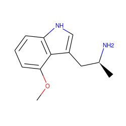 COc1cccc2[nH]cc(C[C@H](C)N)c12 ZINC000020269444