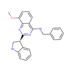 COc1cccc2c(NCc3ccccc3)nc([C@@H]3CNc4ccccc43)nc12 ZINC000219002769