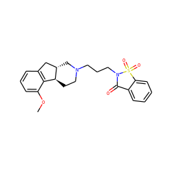 COc1cccc2c1[C@@H]1CCN(CCCN3C(=O)c4ccccc4S3(=O)=O)C[C@H]1C2 ZINC000013733331