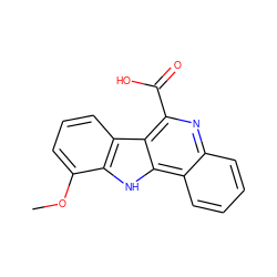 COc1cccc2c1[nH]c1c3ccccc3nc(C(=O)O)c21 ZINC000473109843