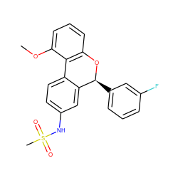 COc1cccc2c1-c1ccc(NS(C)(=O)=O)cc1[C@H](c1cccc(F)c1)O2 ZINC000026179380