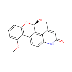 COc1cccc2c1-c1ccc3[nH]c(=O)cc(C)c3c1[C@H](O)O2 ZINC000029043399