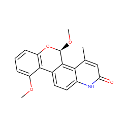 COc1cccc2c1-c1ccc3[nH]c(=O)cc(C)c3c1[C@H](OC)O2 ZINC000029043319