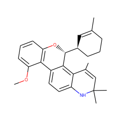 COc1cccc2c1-c1ccc3c(c1[C@@H]([C@H]1C=C(C)CCC1)O2)C(C)=CC(C)(C)N3 ZINC000001490461