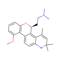 COc1cccc2c1-c1ccc3c(c1[C@H](CCN(C)C)O2)C(C)=CC(C)(C)N3 ZINC000013470766