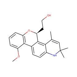 COc1cccc2c1-c1ccc3c(c1[C@H](CCO)O2)C(C)=CC(C)(C)N3 ZINC000013470757