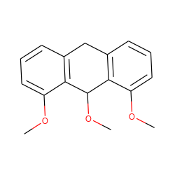 COc1cccc2c1C(OC)c1c(cccc1OC)C2 ZINC000027212286