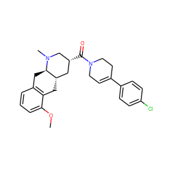 COc1cccc2c1C[C@H]1C[C@@H](C(=O)N3CC=C(c4ccc(Cl)cc4)CC3)CN(C)[C@@H]1C2 ZINC000028950411