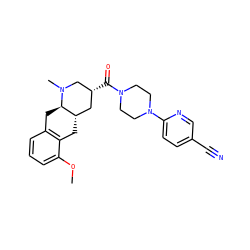 COc1cccc2c1C[C@H]1C[C@@H](C(=O)N3CCN(c4ccc(C#N)cn4)CC3)CN(C)[C@@H]1C2 ZINC000028950321