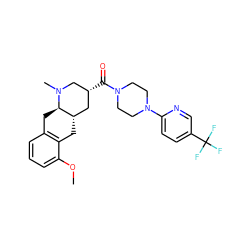 COc1cccc2c1C[C@H]1C[C@@H](C(=O)N3CCN(c4ccc(C(F)(F)F)cn4)CC3)CN(C)[C@@H]1C2 ZINC000028950323