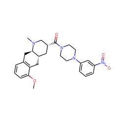 COc1cccc2c1C[C@H]1C[C@@H](C(=O)N3CCN(c4cccc([N+](=O)[O-])c4)CC3)CN(C)[C@@H]1C2 ZINC000028950368