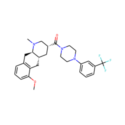 COc1cccc2c1C[C@H]1C[C@@H](C(=O)N3CCN(c4cccc(C(F)(F)F)c4)CC3)CN(C)[C@@H]1C2 ZINC000028950370