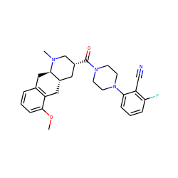 COc1cccc2c1C[C@H]1C[C@@H](C(=O)N3CCN(c4cccc(F)c4C#N)CC3)CN(C)[C@@H]1C2 ZINC000028950392