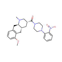 COc1cccc2c1C[C@H]1C[C@@H](C(=O)N3CCN(c4ccccc4[N+](=O)[O-])CC3)CN(C)[C@@H]1C2 ZINC000028950366