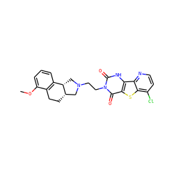 COc1cccc2c1CC[C@H]1CN(CCn3c(=O)[nH]c4c(sc5c(Cl)ccnc54)c3=O)C[C@@H]21 ZINC000013807907