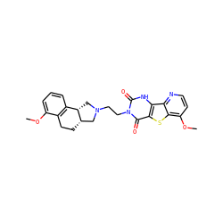 COc1cccc2c1CC[C@H]1CN(CCn3c(=O)[nH]c4c(sc5c(OC)ccnc54)c3=O)C[C@@H]21 ZINC000013807909