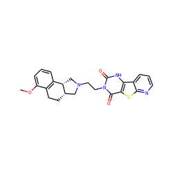 COc1cccc2c1CC[C@H]1CN(CCn3c(=O)[nH]c4c(sc5ncccc54)c3=O)C[C@@H]21 ZINC000013807893