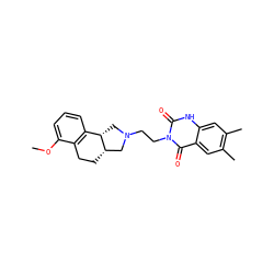 COc1cccc2c1CC[C@H]1CN(CCn3c(=O)[nH]c4cc(C)c(C)cc4c3=O)C[C@@H]21 ZINC000013863036