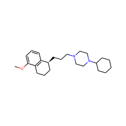 COc1cccc2c1CCC[C@@H]2CCCN1CCN(C2CCCCC2)CC1 ZINC000022931094