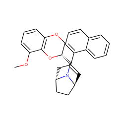 COc1cccc2c1O[C@@H](CN1[C@H]3C=C(c4cccc5ccccc45)C[C@H]1CC3)CO2 ZINC000100984891