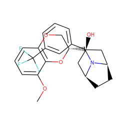 COc1cccc2c1O[C@@H](CN1[C@H]3CC[C@@H]1C[C@@](O)(c1cccc(C(F)(F)F)c1)C3)CO2 ZINC000100984918