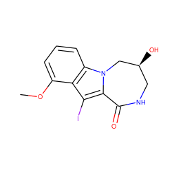 COc1cccc2c1c(I)c1n2C[C@@H](O)CNC1=O ZINC000169350753