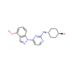 COc1cccc2c1cnn2-c1ccnc(N[C@H]2CC[C@H](O)CC2)n1 ZINC000299845630