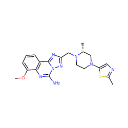 COc1cccc2c1nc(N)n1nc(CN3CCN(c4cnc(C)s4)C[C@H]3C)nc21 ZINC000473248607