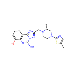 COc1cccc2c1nc(N)n1nc(CN3CCN(c4ncc(C)s4)C[C@H]3C)nc21 ZINC000473247924