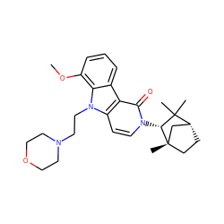 COc1cccc2c3c(=O)n([C@@H]4C(C)(C)[C@@H]5CC[C@@]4(C)C5)ccc3n(CCN3CCOCC3)c12 ZINC000026188945