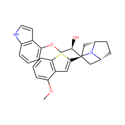 COc1cccc2sc([C@H]3C[C@@H]4CC[C@H](C3)N4C[C@H](O)COc3cccc4[nH]ccc34)cc12 ZINC000100958046