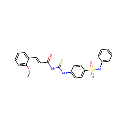 COc1ccccc1/C=C/C(=O)NC(=S)Nc1ccc(S(=O)(=O)Nc2ccccc2)cc1 ZINC000013981869