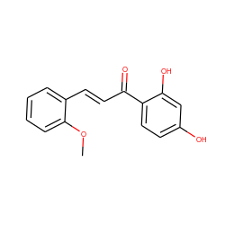 COc1ccccc1/C=C/C(=O)c1ccc(O)cc1O ZINC000004252570