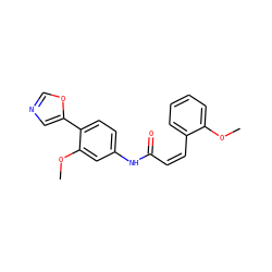 COc1ccccc1/C=C\C(=O)Nc1ccc(-c2cnco2)c(OC)c1 ZINC000013818713