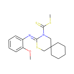 COc1ccccc1/N=C1\SCC2(CCCCC2)CN1C(=S)SC ZINC000028822602