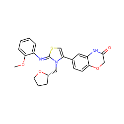 COc1ccccc1/N=c1\scc(-c2ccc3c(c2)NC(=O)CO3)n1C[C@@H]1CCCO1 ZINC000013152703